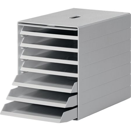 Ladenbox 7 laden m. intrekbare voorklep grijs H322xB250xD365 mm  DURABLE | IP.9000493435