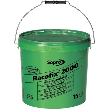 Montagemortel Racofix® 2000 1:3 (water/mortel) 15 kg 15 kg emmer SOPRO | IP.3000264152