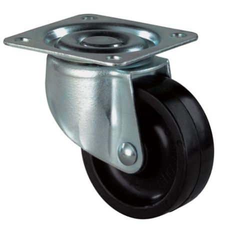 Zwenkwiel wiel-d. 50 mm draagvermogen 40 kg met schroefplaat kunststof zwart BS ROLLEN | IP.3000275134