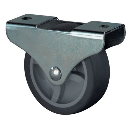 Kastwieltje wiel-d. 25 mm draagvermogen 30 kg materiaal wiel rubber met schroefplaat BS ROLLEN | IP.3000275140