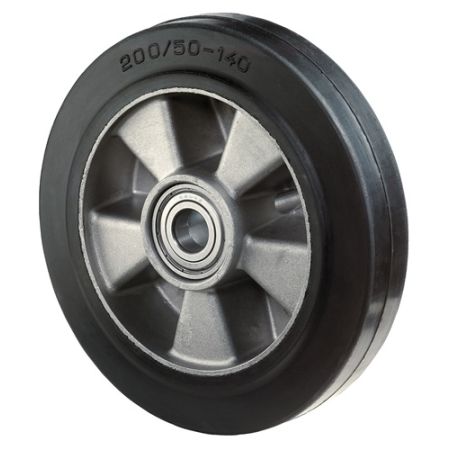 Reserve-wiel wiel-d. 160 mm draagvermogen 300 kg rubber zwart as-d. 20 mm naaflengte 60 mm BS ROLLEN | IP.3000275499