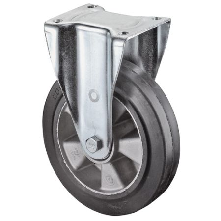 Bokwiel voor zware lasten N100 wiel-d. 160 mm draagvermogen 300 kg rubber 138 mm 110 mm BS ROLLEN | IP.3000275484