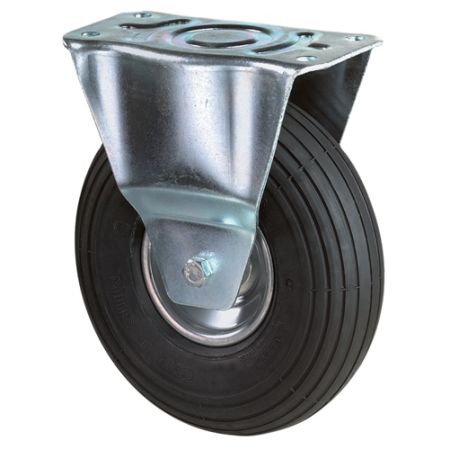 Wiel met luchtband wiel-d. 200 mm draagvermogen 75 kg bokwiel met schroefplaat ribbelprofiel BS ROLLEN | IP.3000275804