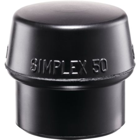 Kunststofhamerkop SIMPLEX hoofd-d. 50 mm rubber zwart middelhard  HALDER | IP.4000811465