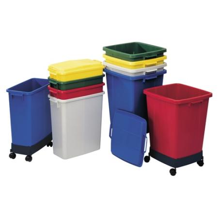 Afval- en recyclingcontainer 60 l H590xB285xD555mm PE grijs  GRAF | IP.9000468800