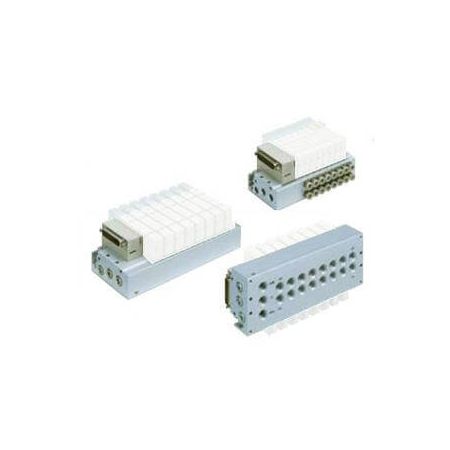 SMC - 3000-Serie Basisplaat -  D-sub-connector -  platte lintkabel -  pc-bedradingssysteem (IP40) | SS5Y3-50F1-08B-KC4F
