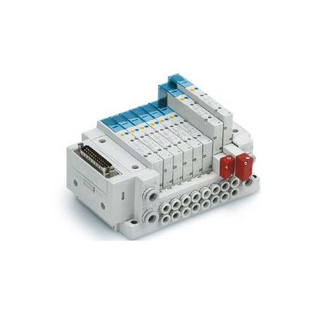 SMC - 5000-Serie Basisplaat -  D-sub-connector -  platte lintkabel -  pc-bedradingssysteem (IP40) -  zijpoort | SS5Y5-10F1-06B-C8
