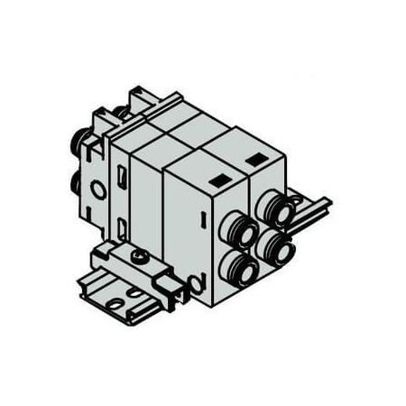 SMC - Dubbel terugslagklepblok - Gescheiden Type | VQ1000-FPG-C6C6-D