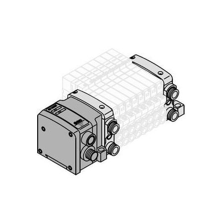 SMC - 1000-Serie -  op voet gemonteerd basisplaat -  plug-in -  gedecentraliseerde bedrading SI-eenheid | VV5QC11-02C6SD0-S