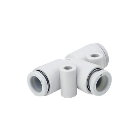 SMC - Witte One-Touch-Koppeling - T-Koppeling | KQ2T10-00A