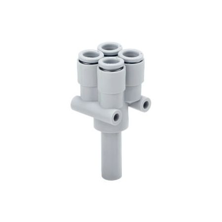 SMC - Witte One-Touch-Koppeling - Dubbele Plug-In Y-Koppeling | KQ2XD06-08A