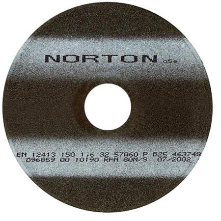 66253056364 - Norton - Onversterkte Slijpschijf Vlak Nor 41 150x1,6x20 57A60PB25 80 M/S