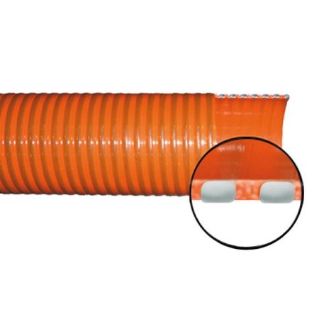 6050.805.050 - QUADRIFLEX - PVC Z/P Slang Oranje  | Inwendig 51 x Uitwendig  mm