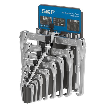 SKF - Full set of 8 TMMR F pullers on puller stand with 4 long arms and nose piece - TMMR 8XL/SET