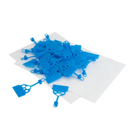 SKF - Kit of 50 blue cap and tags + 2, 120ml printable stickers sheets - TLAC 50/B