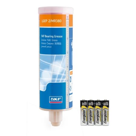 SKF - refill set of 380 ml cartridge with LGEP 2 and batteries for TLMR - LGEP 2/MR380B