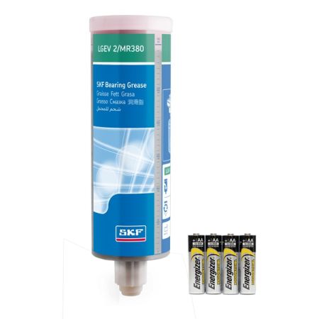 SKF - refill set of 380 ml cartridge with LGEV 2 and batteries for TLMR - LGEV 2/MR380B