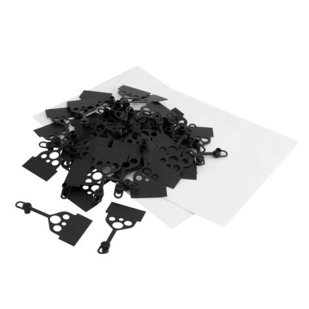 SKF - Kit of 50 black cap and tags + 2, 120ml printable stickers sheets - TLAC 50/Z
